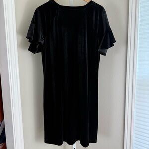 Worthington‎ Black velvet dress Size Large Christmas Holiday